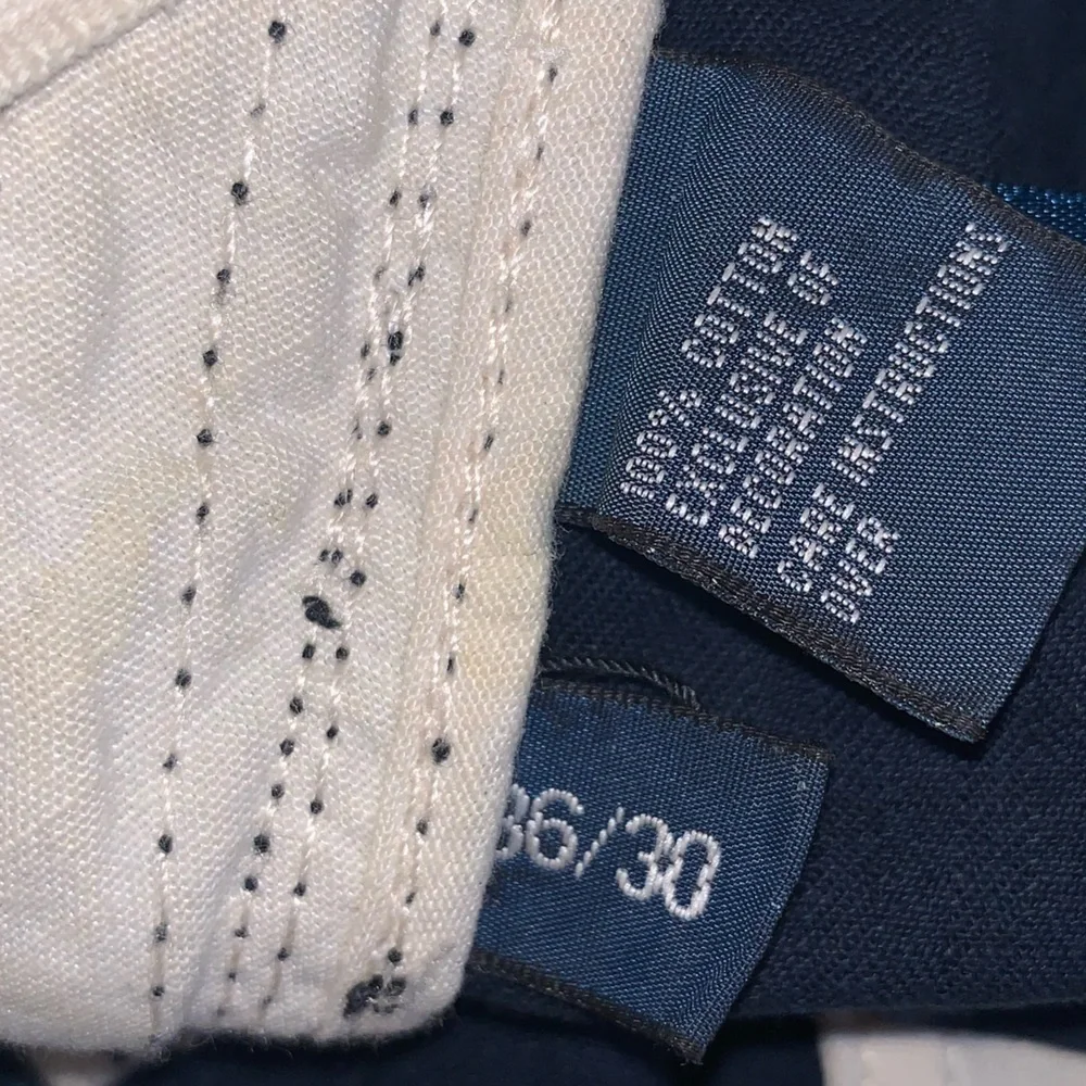 Vintage Polo Ralph Lauren Military Cargo Pants Cotton Blue Size 36x30 - Picture 3 of 5